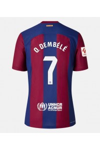 Barcelona Ousmane Dembele #7 Fotballdrakt Hjemme Klær Dame 2023-24 Korte ermer